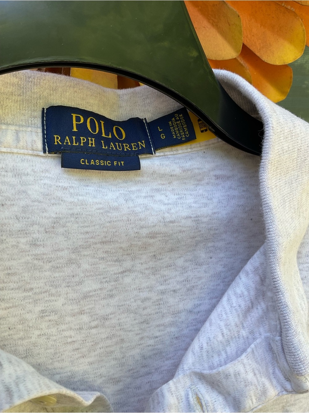 Ralph Lauren Light Gray Men’s Polo Shirt with Embroidered Pony Size L - Picture 2 of 5